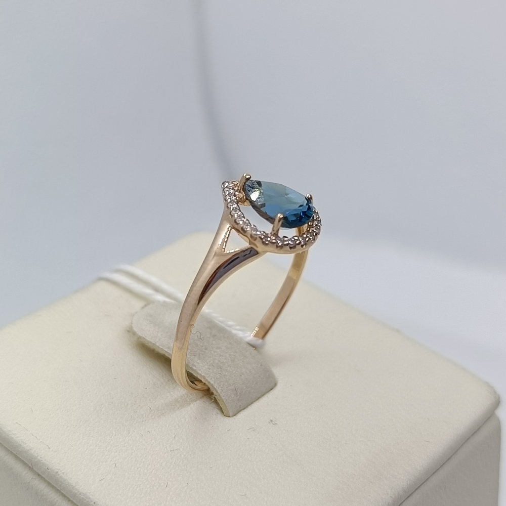 КОЛЬЦО С КАМНЯМИ (Au 585)