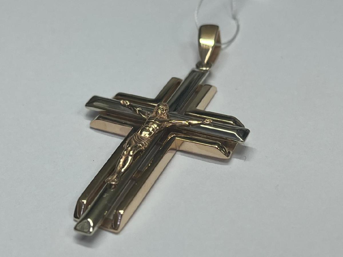 ПОДВЕСКА КРЕСТ без камня (Au 585)