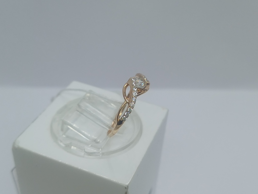 КОЛЬЦО С КАМНЯМИ (Au 585)