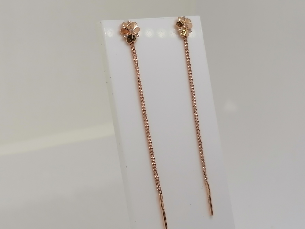 СЕРЬГИ ПРОДЕВКИ с камнями (Au 585)