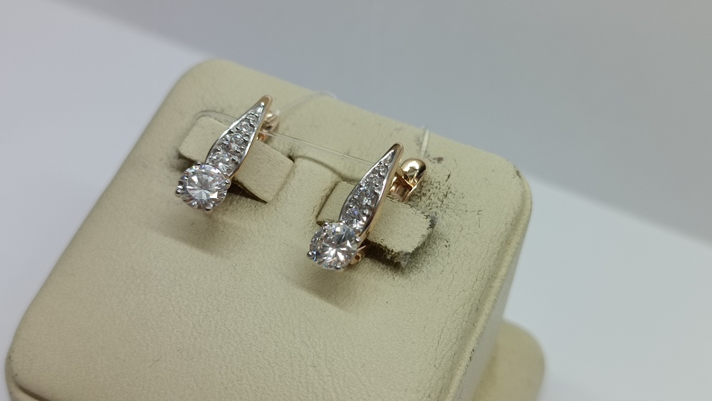 СЕРЬГИ С КАМНЯМИ (Au 585)