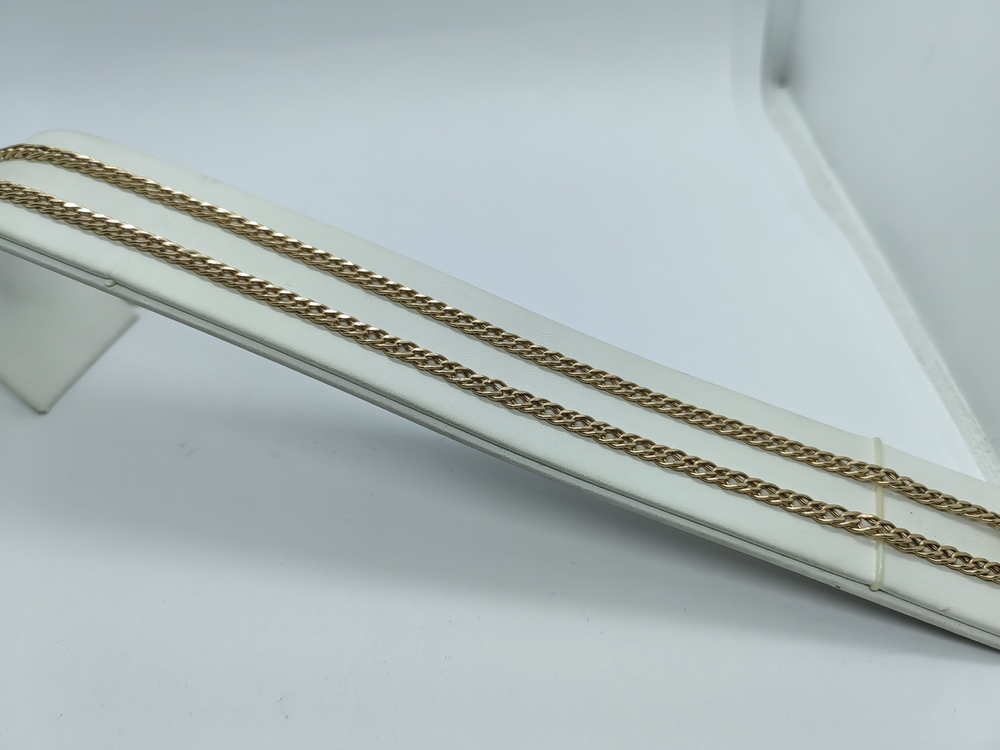 ЦЕПЬ ПУСТОТЕЛАЯ Ромб двойной (Au 585)