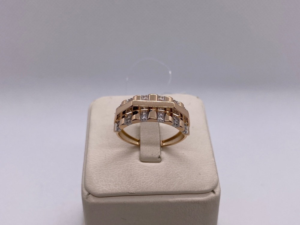 КОЛЬЦО С КАМНЯМИ (Au 585)