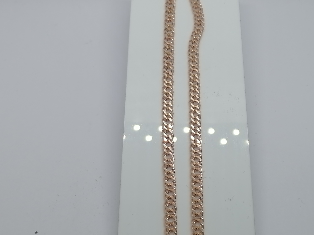 8080154П-55 ЦЕПЬ ПУСТОТЕЛАЯ Ромб двойной (Au 585)