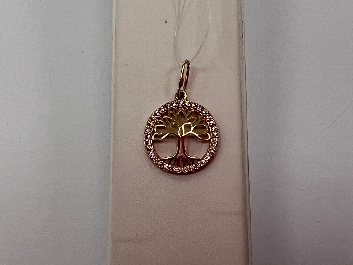 990 ПОДВЕСКА С КАМНЯМИ (Au 585)