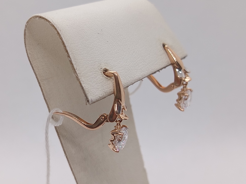 СЕРЬГИ С КАМНЕМ (Au 585)