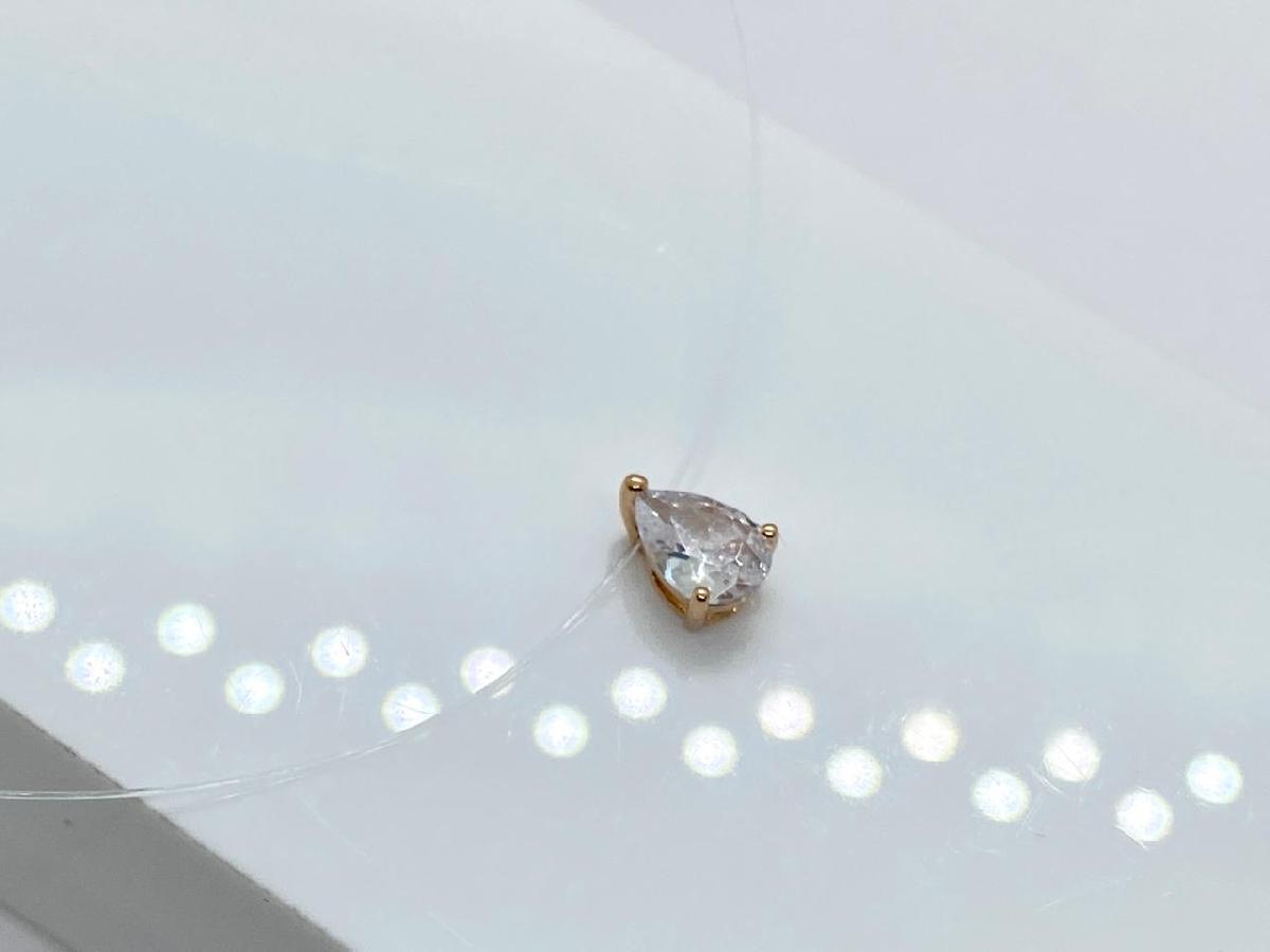 КОЛЬЕ НА ЛЕСКЕ с камнем (Au 585)