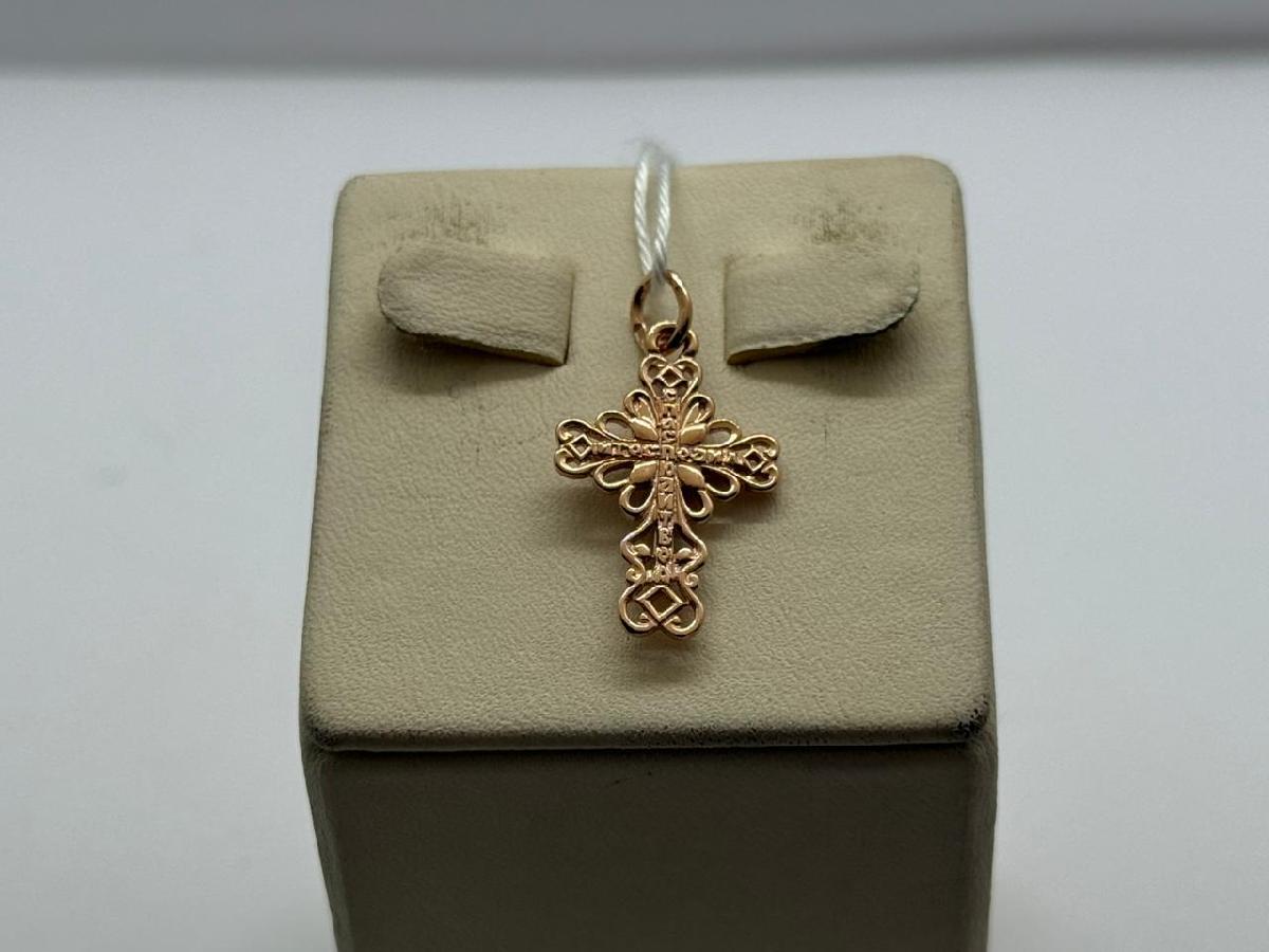 ПОДКБК585 ПОДВЕСКА КРЕСТ БЕЗ КАМНЯ (Au 585)