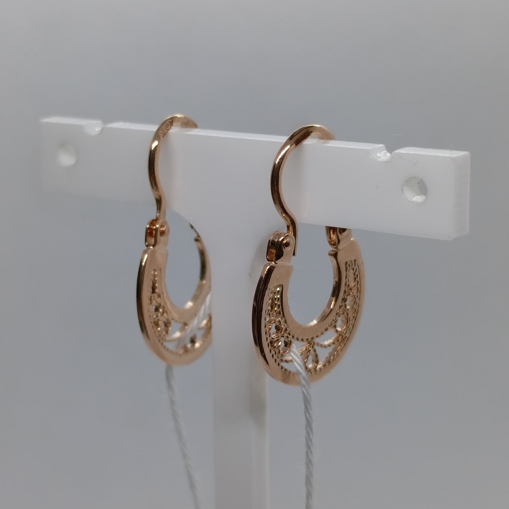 СБКМ585 СЕРЬГИ БЕЗ КАМНЯ (Au 585)