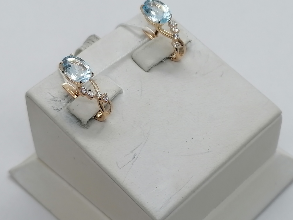 СКМИ585 СЕРЬГИ С КАМНЯМИ (Au 585)