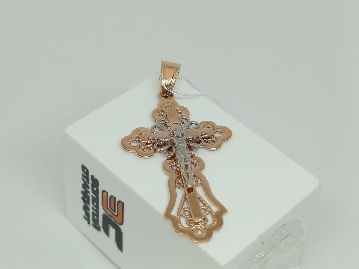 ПОДВЕСКА КРЕСТ без камня (Au 585)