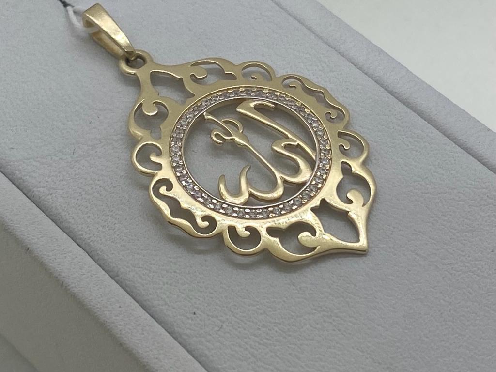 л3332 ПОДВЕСКА Мусульманская с камнями (Au 585)
