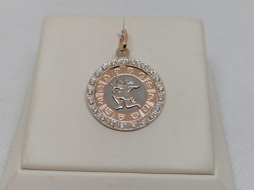ПОДВЕСКА ЗНАК ЗОДИАКА СТРЕЛЕЦ Au 585 ПОДВЕСКА ЗНАК ЗОДИАКА СТРЕЛЕЦ Au 585