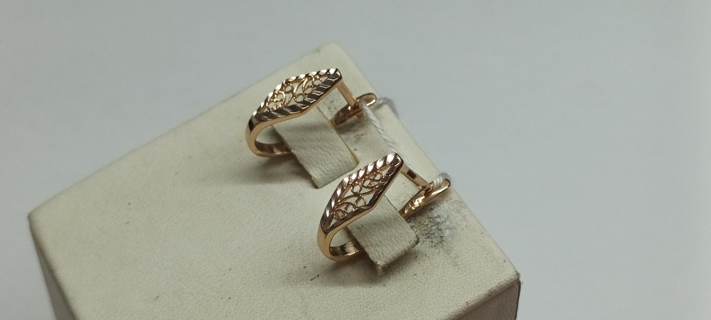 СБКМ585 СЕРЬГИ БЕЗ КАМНЯ (Au 585)