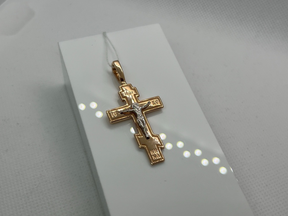 ПОДВЕСКА КРЕСТ без камня (Au 585)