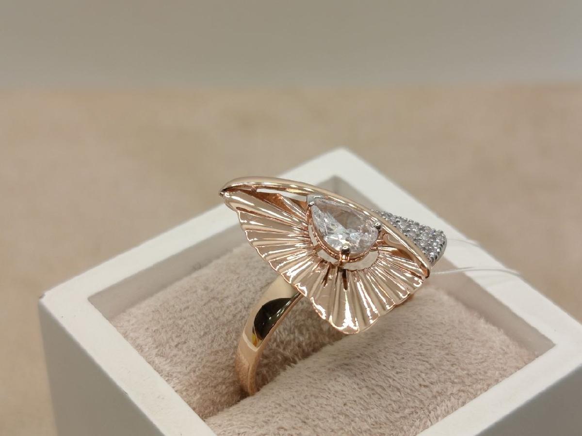 КОЛЬЦО С КАМНЯМИ (Au 585)