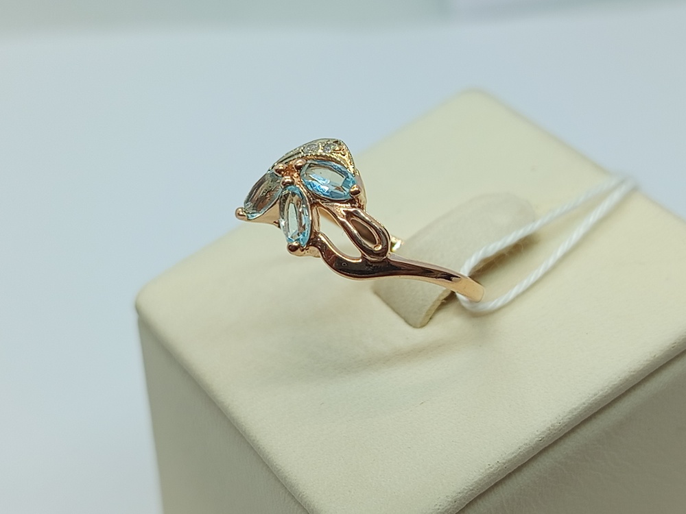 КОЛКМИ585 КОЛЬЦО С КАМНЯМИ (Au 585)