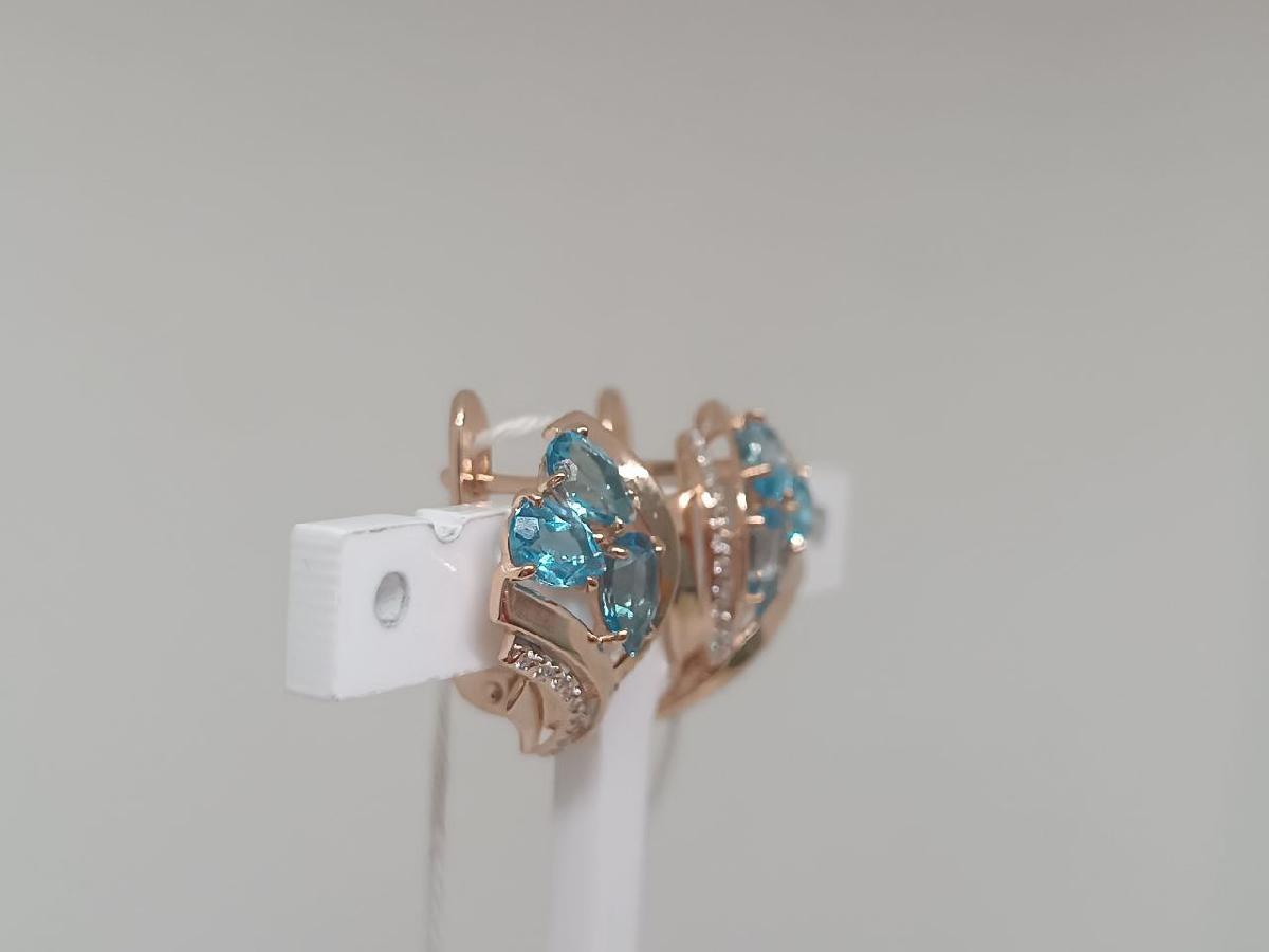 СКМИ585 СЕРЬГИ С КАМНЯМИ (Au 585)