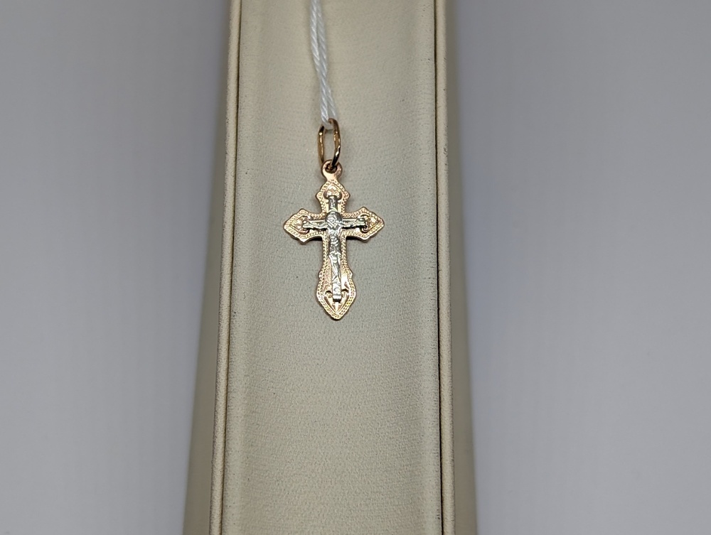 ПОДВЕСКА КРЕСТ БЕЗ КАМНЯ (Au 585)