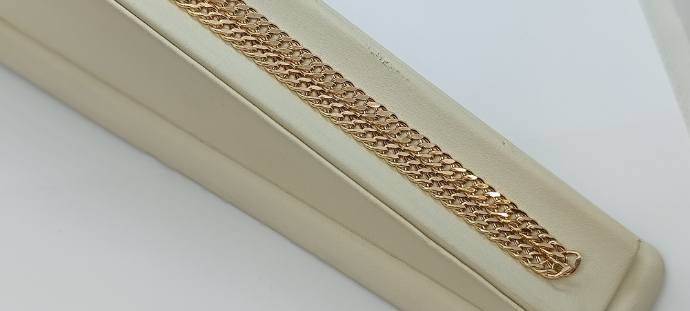 8080154П-50 ЦЕПЬ ПУСТОТЕЛАЯ Ромб двойной (Au 585)