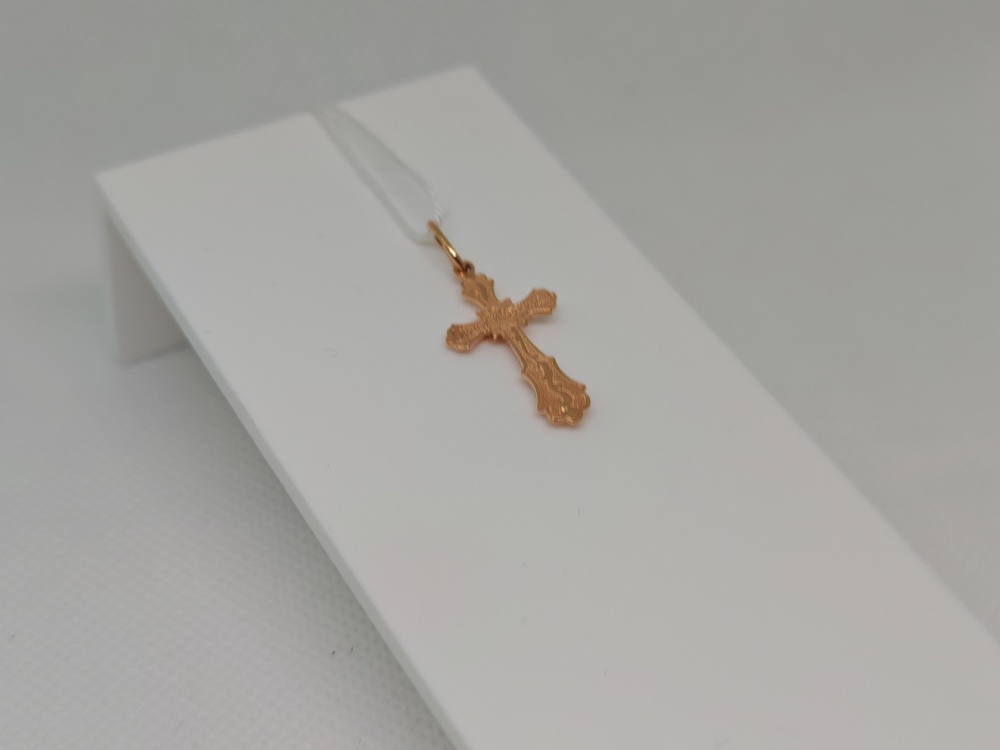 ПОДКБК585 ПОДВЕСКА КРЕСТ БЕЗ КАМНЯ (Au 585)
