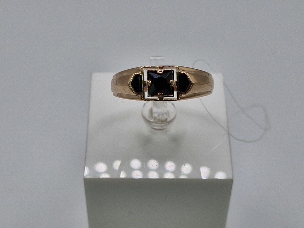 КОЛЬЦО ПЕЧАТКА с камнями (Au 585)