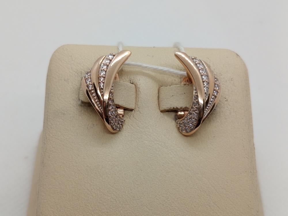 СКМИ585 СЕРЬГИ С КАМНЯМИ (Au 585)