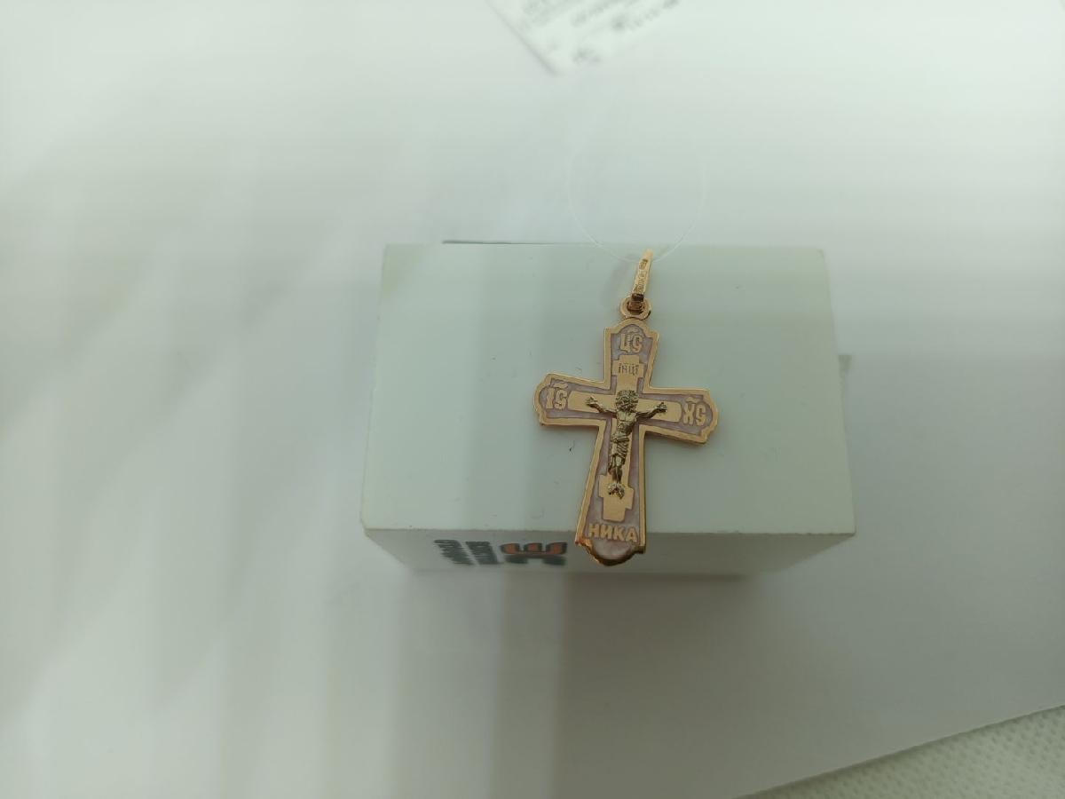 ПОДВЕСКА КРЕСТ с камнем (Au 585)