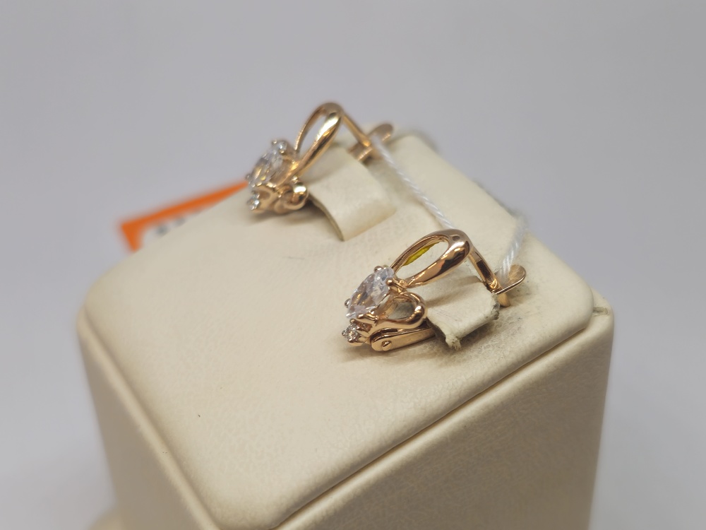 СКМИ585 СЕРЬГИ С КАМНЯМИ (Au 585)