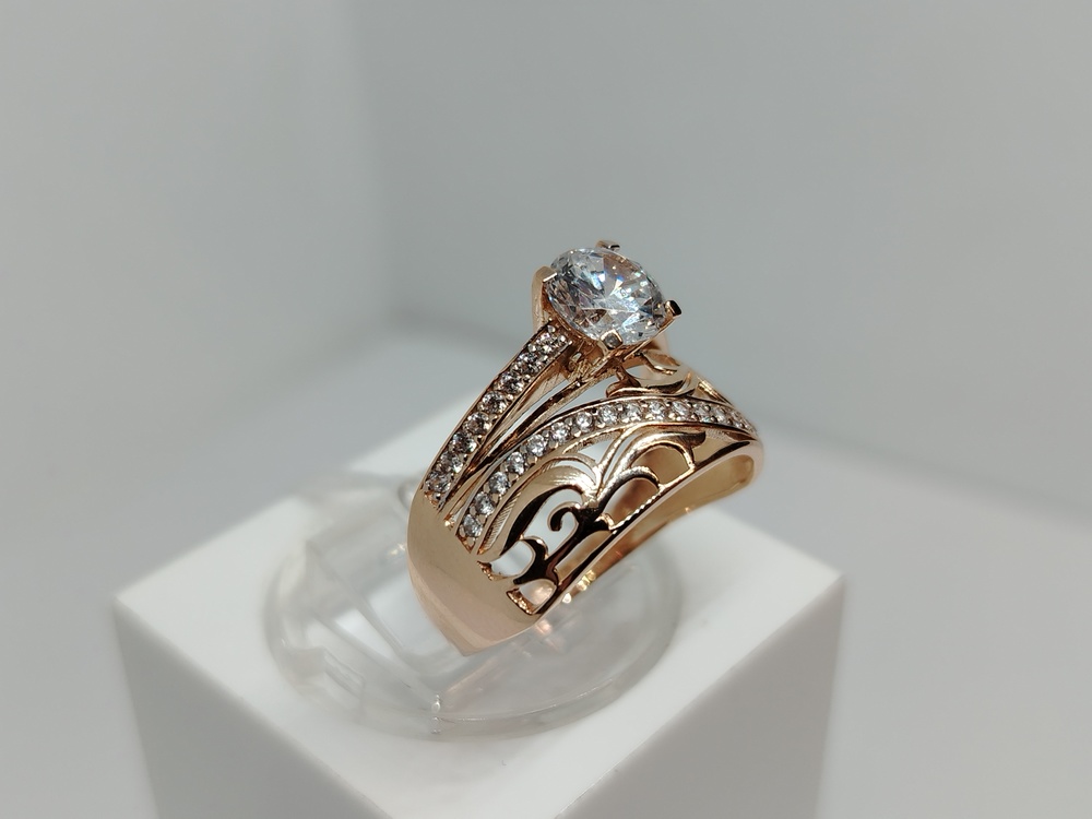 КОЛКМИ585 КОЛЬЦО С КАМНЯМИ (Au 585)