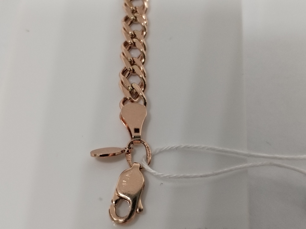 БРАСЛЕТ ПУСТОТЕЛЫЙ Ромб двойной Au 585