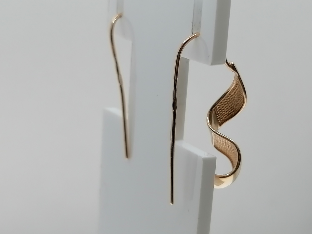 СЕРЬГИ ПЕТЕЛЬКА без камня (Au 585)