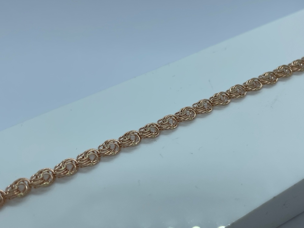 БРАСЛЕТ ПУСТОТЕЛЫЙ Роза (Au 585)