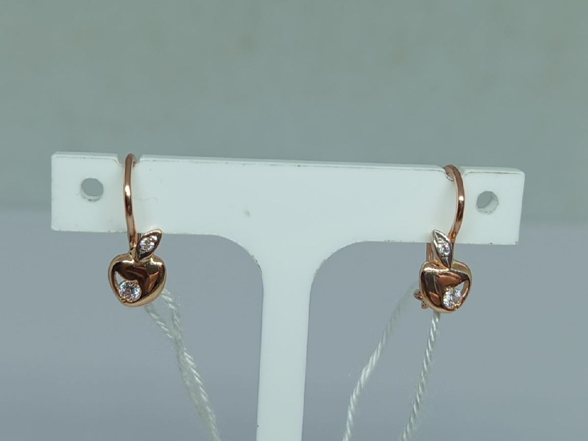 СКМИ585 СЕРЬГИ С КАМНЯМИ (Au 585)