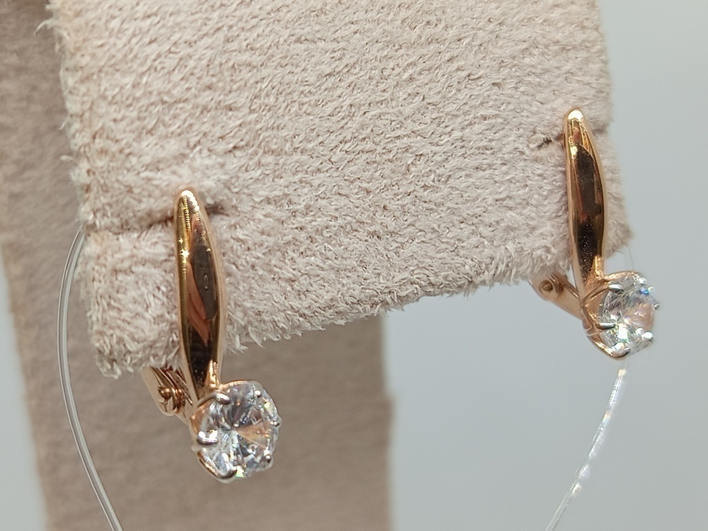 СЕРЬГИ С КАМНЕМ (Au 585)