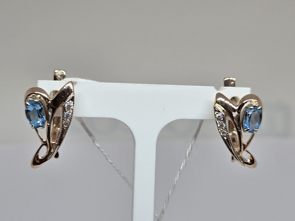 СКМИ585 СЕРЬГИ С КАМНЯМИ (Au 585)