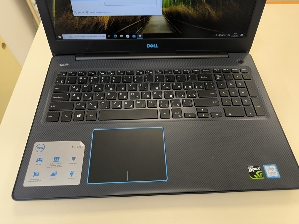 Ноутбук DELL P75F; Core i7-8750H, GeForce GTX 1050 Ti, 8 Гб, 128 Гб, 1 Tb