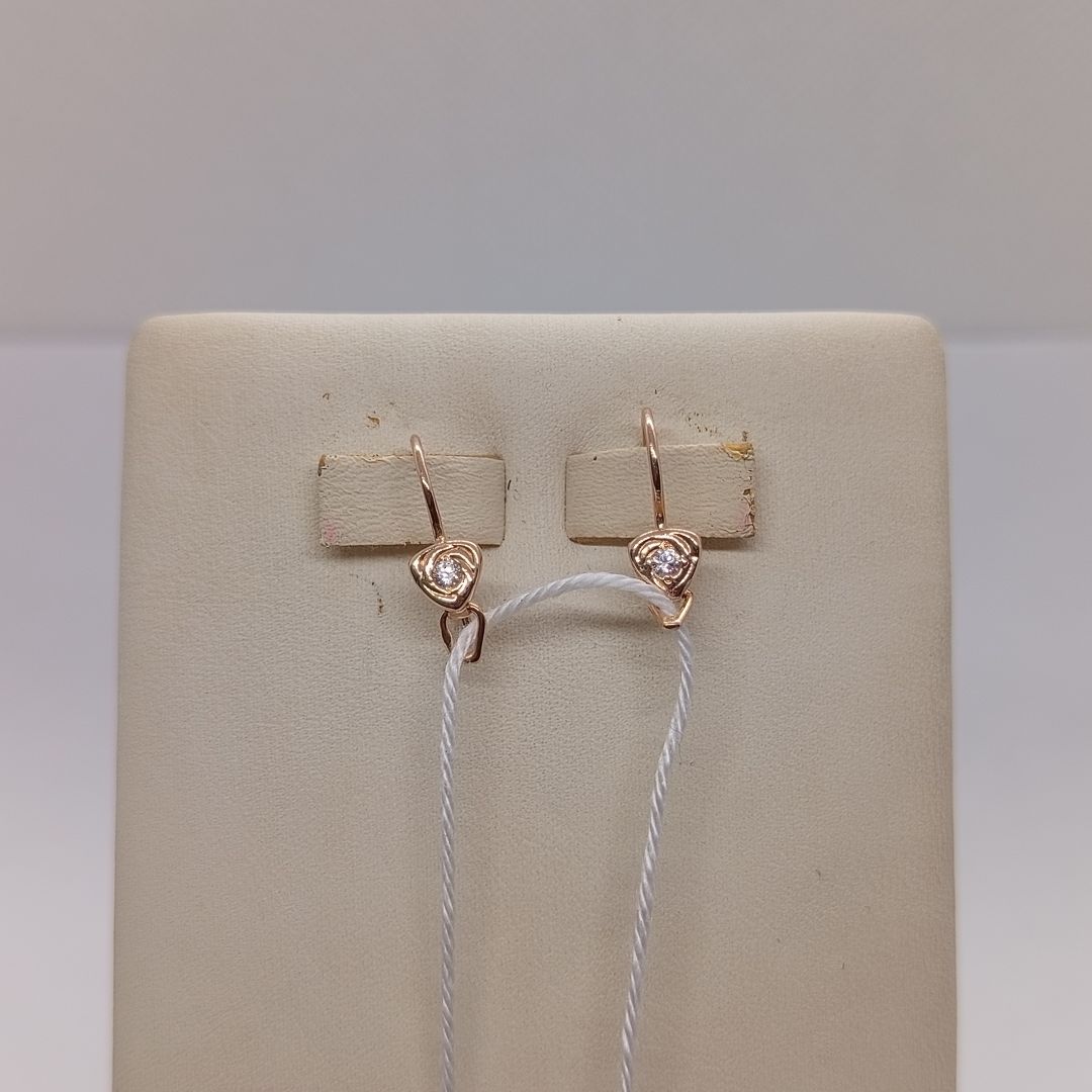 СЕРЬГИ С КАМНЕМ (Au 585)