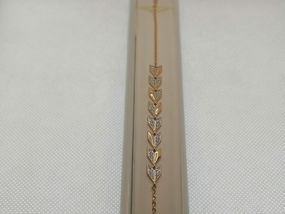 Б585 БРАСЛЕТ С КАМНЯМИ (Au 585)