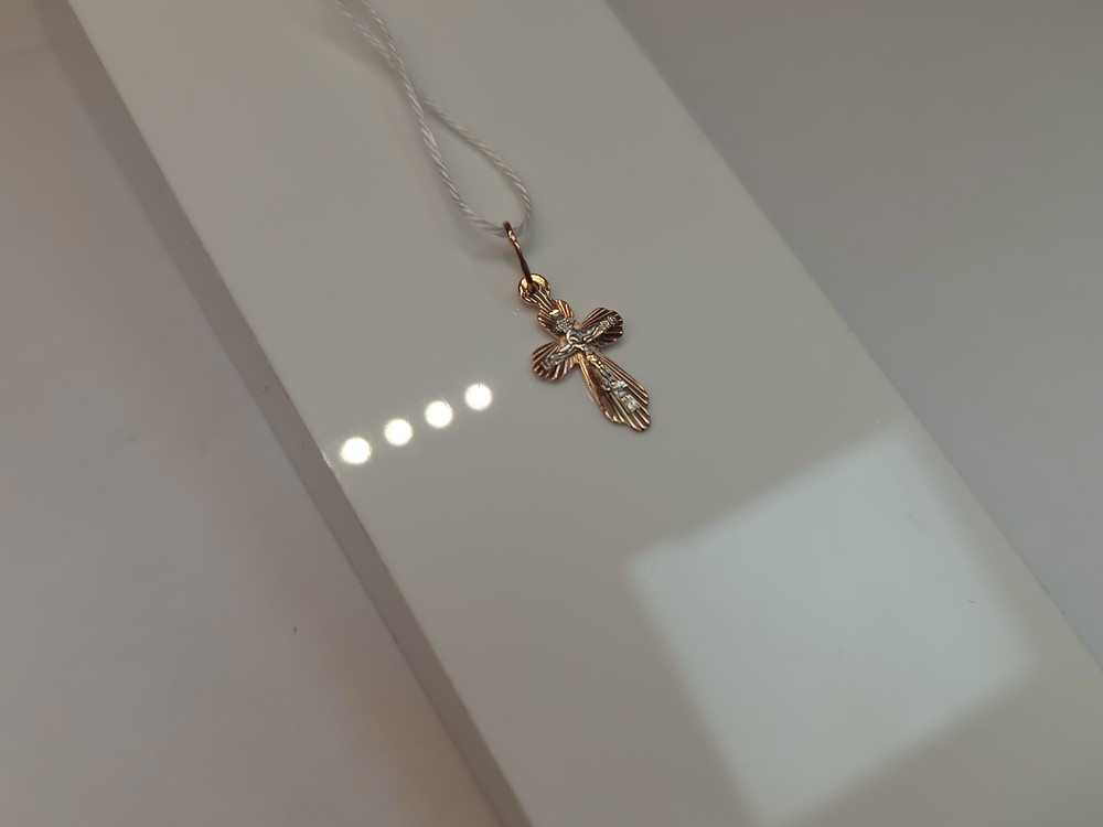 ПОДВЕСКА КРЕСТ БЕЗ КАМНЯ (Au 585)