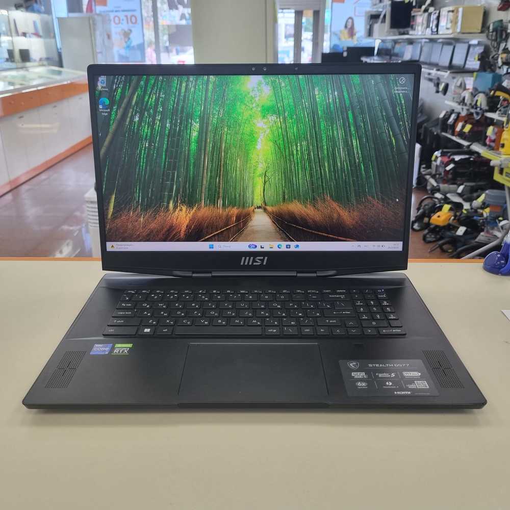 Ноутбук MSI MSI Stealth GS77 12UHS; Core i9-10850K, GeForce RTX 3080 Ti, 64 Гб, 2 Tb, Нет