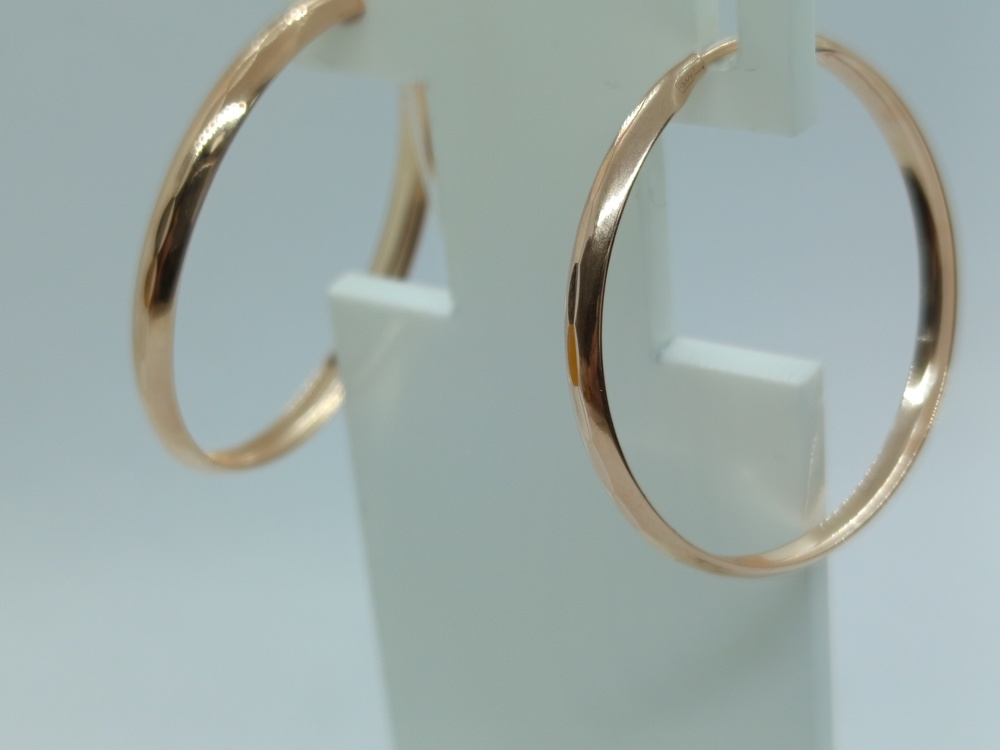 08-1949 СЕРЬГИ КОНГО без камня (Au 585)