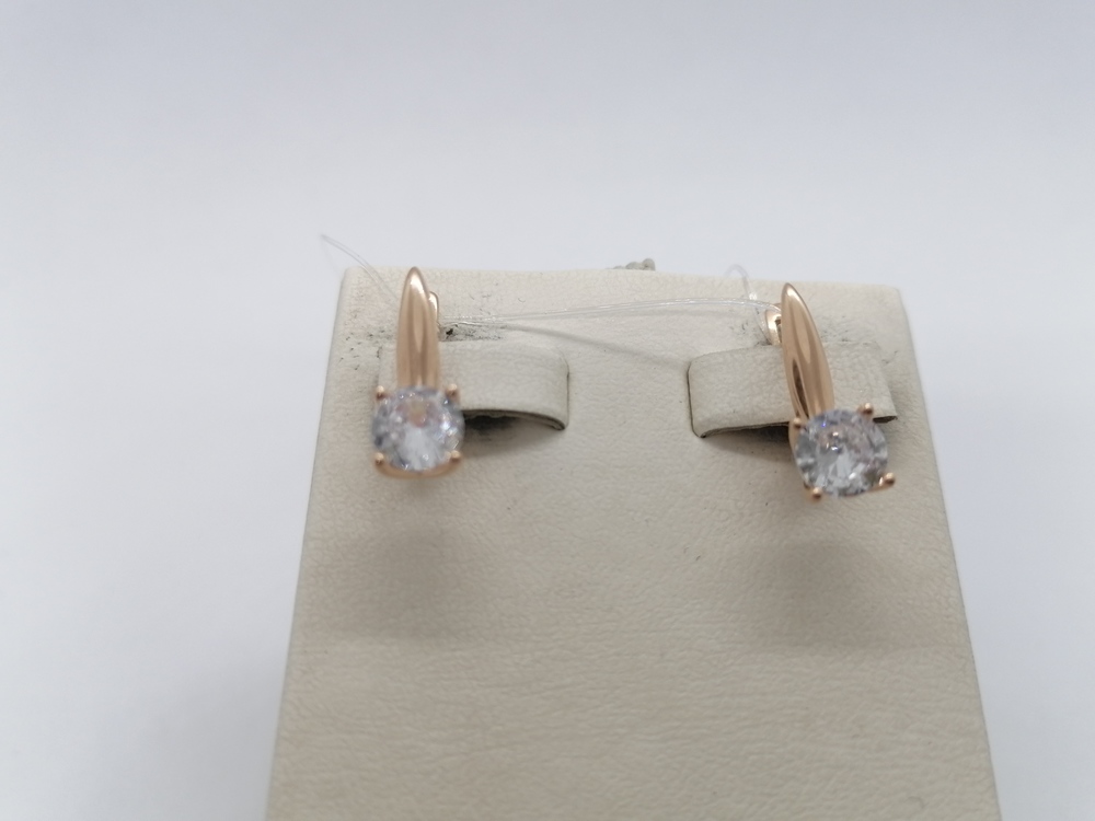 СЕРЬГИ С КАМНЕМ (Au 585)