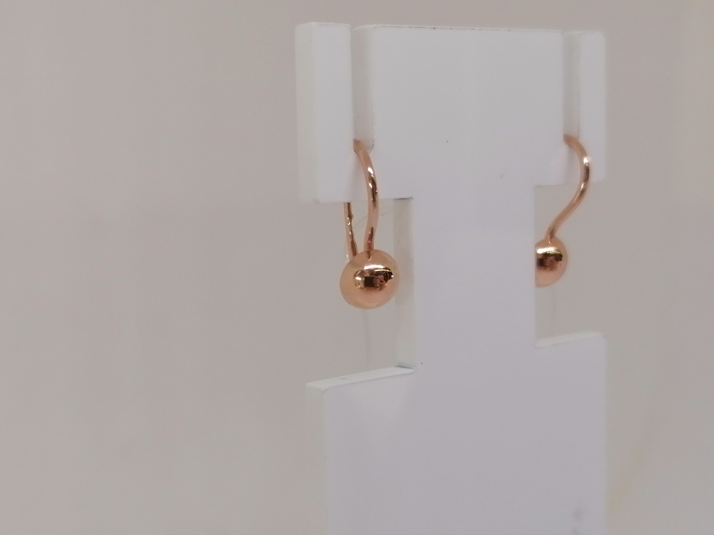 020020 СЕРЬГИ С ПЕТЕЛЬКОЙ (Au 585)