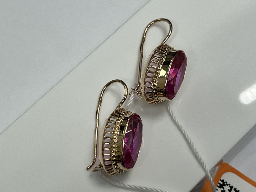 СЕРЬГИ С КАМНЕМ (Au 583)