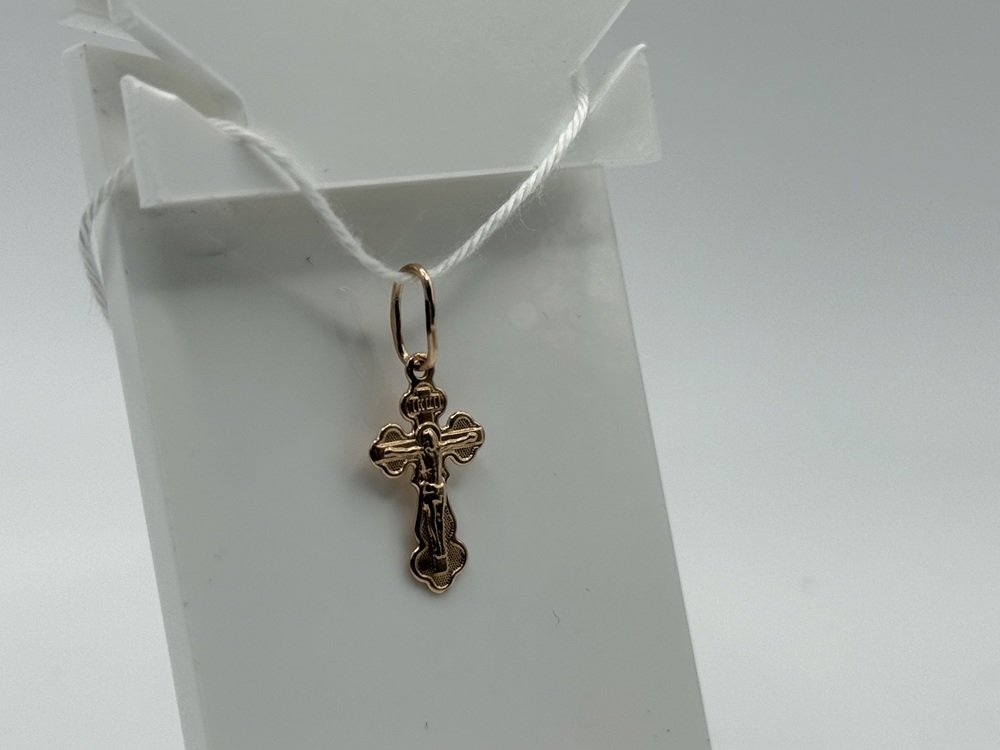 ПОДКБК585 ПОДВЕСКА КРЕСТ БЕЗ КАМНЯ (Au 585)