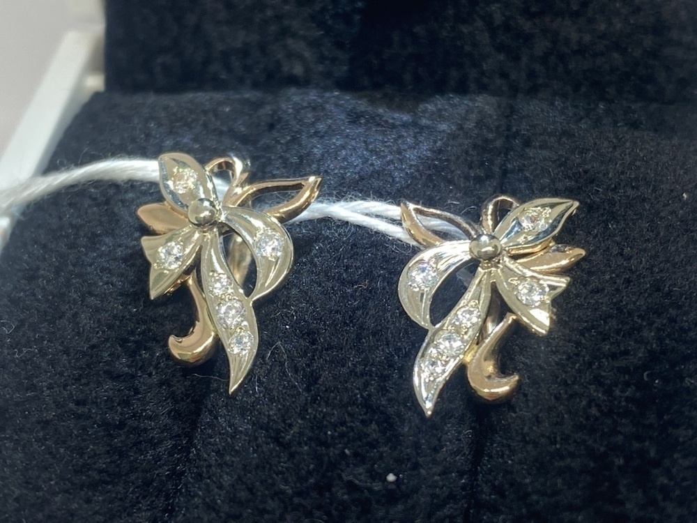 СКМИ585 СЕРЬГИ С КАМНЯМИ (Au 585)