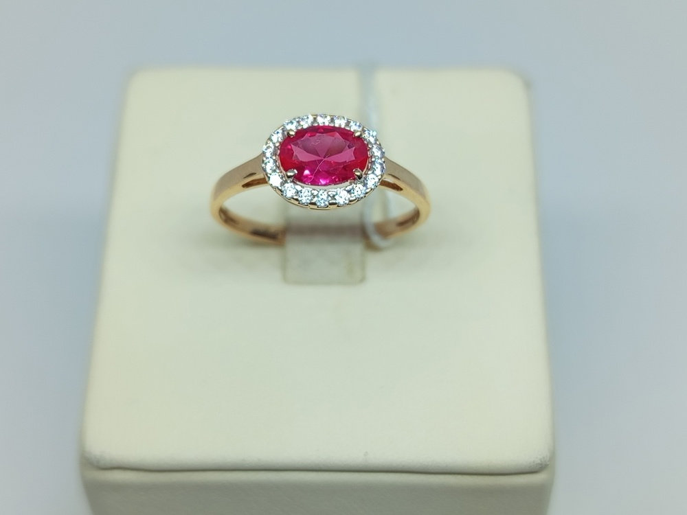 КОЛЬЦО С КАМНЯМИ (Au 585)