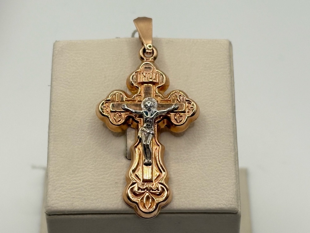 ПОДВЕСКА КРЕСТ без камня (Au 585)