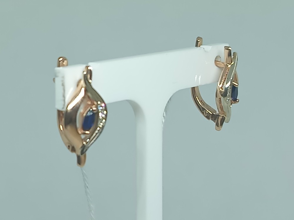 СКМИ585 СЕРЬГИ С КАМНЯМИ (Au 585)